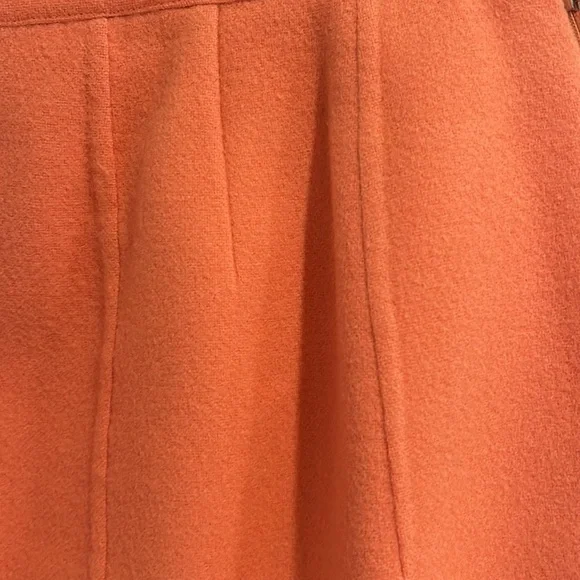 Salvatore Ferragamo Orange Pencil Skirt Knee-Length Pleated - Picture 2 of 5
